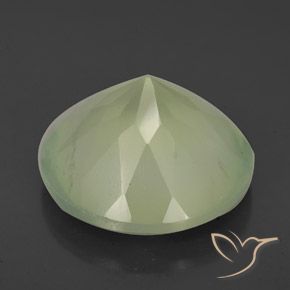 Prehnite Olive Green  naturale da 9.06 ct, Rotondo, Traslucido