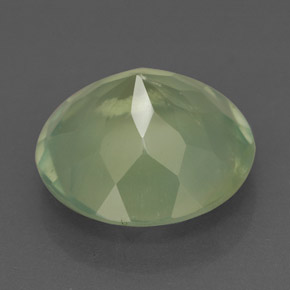 Prehnite naturale verde da 5,88 ct, trasparente, trasparente/traslucido