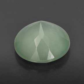Prehnite naturale verde da 6,09 ct, trasparente, trasparente/traslucido