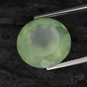 Prehnite Olive Green  naturale da 9.54 ct, Taglio rotondo, Traslucido
