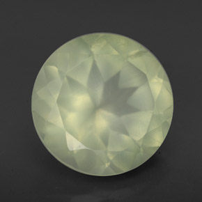 Prehnite naturale verde da 5,62 ct, trasparente, trasparente/traslucido
