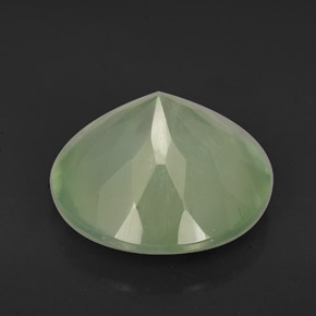 Prehnite naturale verde da 5,47 ct, taglio rotondo, traslucido