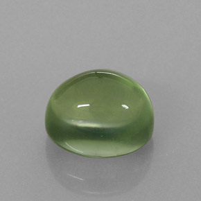 Prehnite verde naturale da 2,58 ct, taglio ovale, traslucido