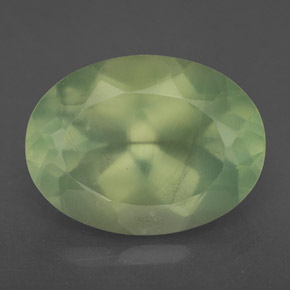 Prehnite naturale verde da 9,24 ct, trasparente, trasparente/traslucido