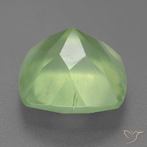 Prehnite Verde medio naturale da 7.60 ct, Cuscino, Traslucido