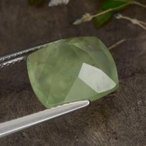 Prehnite naturale verde da 6,62 ct, trasparente, trasparente/traslucido