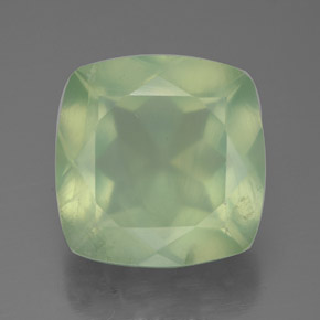 Prehnite Verde naturale da 6.83 ct, Taglio a cuscino, Traslucido
