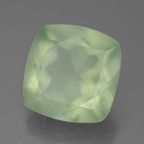 Prehnite Verde naturale da 6.83 ct, Taglio a cuscino, Traslucido