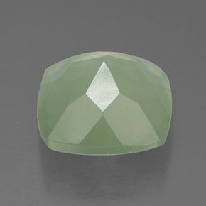 Prehnite Verde naturale da 6.83 ct, Taglio a cuscino, Traslucido
