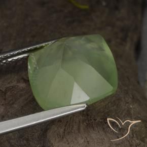Prehnite Yellow Green  naturale da 7.26 ct, Cuscino, Traslucido
