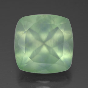 Prehnite naturale verde da 6,90 ct, trasparente, trasparente/traslucido