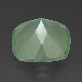 Prehnite naturale verde da 6,90 ct, trasparente, trasparente/traslucido