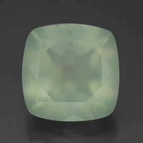 Prehnite Verde naturale da 7.10 ct, Taglio a cuscino, Traslucido