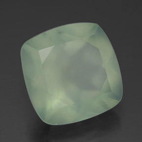 Prehnite Verde naturale da 7.10 ct, Taglio a cuscino, Traslucido