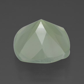 Prehnite naturale verde da 6,90 ct, trasparente, trasparente/traslucido