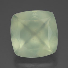 Prehnite naturale verde da 7,44 ct, trasparente, trasparente/traslucido
