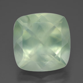 Prehnite naturale verde da 6,85 ct, trasparente, trasparente/traslucido