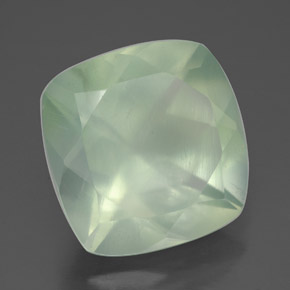 Prehnite naturale verde da 6,85 ct, trasparente, trasparente/traslucido