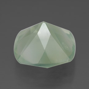 Prehnite naturale verde da 6,85 ct, trasparente, trasparente/traslucido