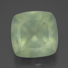 Prehnite naturale verde da 7,24 ct, trasparente, trasparente/traslucido