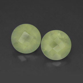 Prehnite naturale verde da 3,78 ct, trasparente, trasparente/traslucido