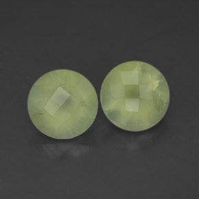 Prehnite naturale verde da 3,78 ct, trasparente, trasparente/traslucido