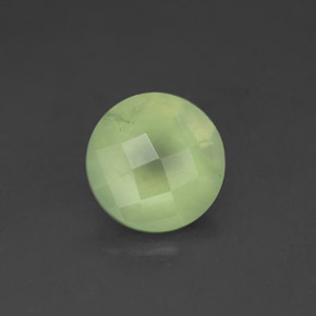 Prehnite naturale verde da 1,93 ct, trasparente, trasparente/traslucido