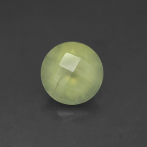 Prehnite naturale verde da 1,83 ct, trasparente, trasparente/traslucido