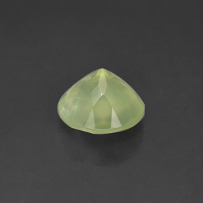 Prehnite naturale verde da 1,83 ct, trasparente, trasparente/traslucido