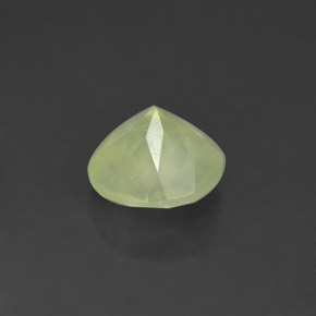 Prehnite naturale verde da 1,93 ct, trasparente, trasparente/traslucido