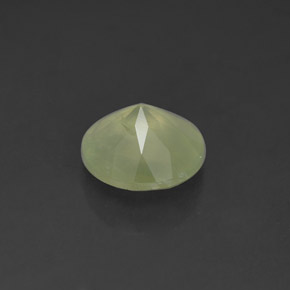Prehnite naturale verde da 1,70 ct, trasparente, trasparente/traslucido