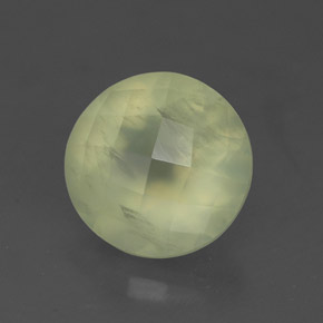 Prehnite naturale verde da 1,91 ct, taglio rotondo, traslucido