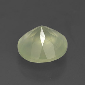 Prehnite naturale verde da 1,91 ct, taglio rotondo, traslucido