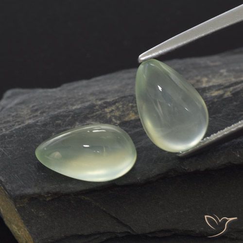 5.44ctw Naturale Yellow Green  Prehnite, Forma a pera, Trasparente