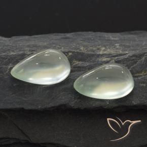 Gemme di Prehnite Light Green  naturale da 4.47 ct, Forma a pera, Trasparente