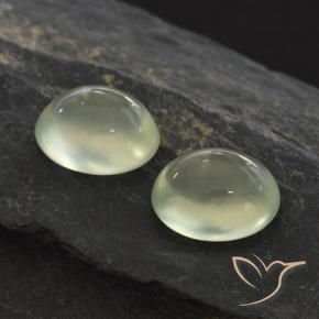 Gemme di Prehnite Olive Green  naturale da 1.99 ct, Ovale, Trasparente