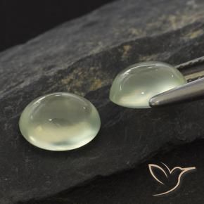 Gemme di Prehnite Olive Green  naturale da 1.99 ct, Ovale, Trasparente