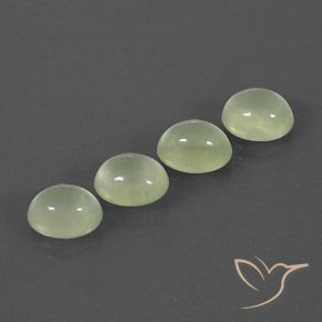 Gemme di Prehnite Light Green  naturale da 10.17 ct, Ovale, Trasparente/Traslucido