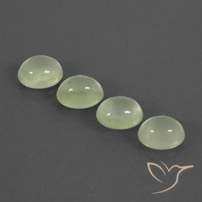 Gemme di Prehnite Light Green  naturale da 10.17 ct, Ovale, Trasparente/Traslucido