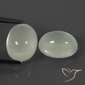 Gemme di Prehnite Olive Green  naturale da 5.18 ct, Ovale, Trasparente/Traslucido
