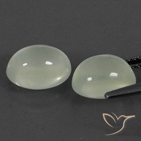 Gemme di Prehnite Olive Green  naturale da 5.18 ct, Ovale, Trasparente/Traslucido
