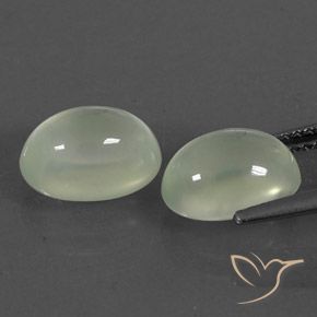 Gemme di Prehnite Olive Green  naturale da 5.25 ct, Ovale, Trasparente/Traslucido