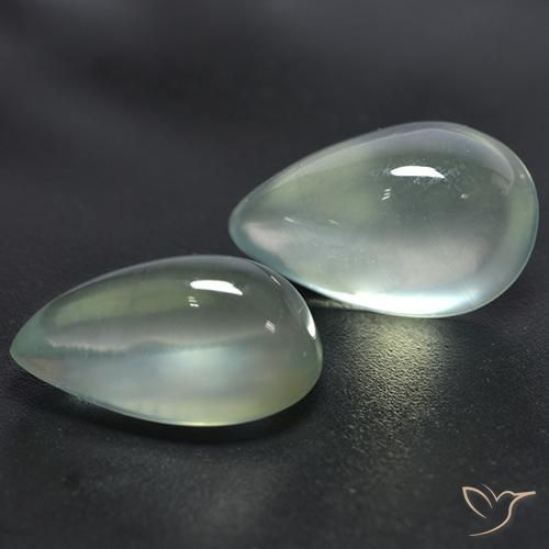 Gemme di Prehnite Light Yellow Green  naturale da 6.55 ct, Forma a pera, Trasparente