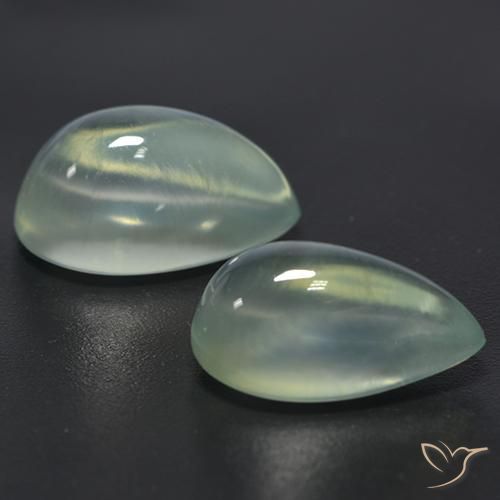 Gemme di Prehnite Light Yellow Green  naturale da 6.55 ct, Forma a pera, Trasparente