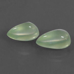 Gemme di Prehnite Verde naturale da  ct, Forma a pera, Trasparente