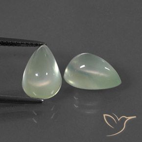 Gemme di Prehnite Light Pear Green  naturale da 5.93 ct, Forma a pera, Trasparente