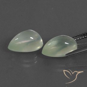 Gemme di Prehnite Light Pear Green  naturale da 5.93 ct, Forma a pera, Trasparente