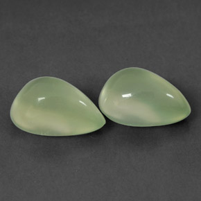 Gemme di Prehnite Verde naturale da  ct, Forma a pera, Trasparente
