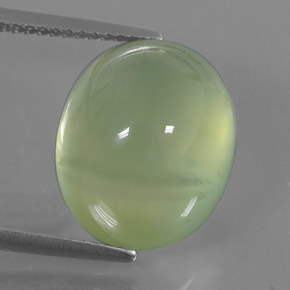 Prehnite naturale verde da 13,26 ct, trasparente, trasparente/traslucido