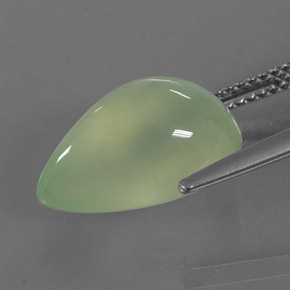 Prehnite naturale verde da 7,24 ct, trasparente, trasparente/traslucido